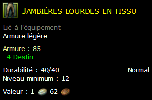 Jambières lourdes en tissu