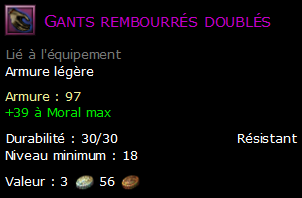 Gants rembourrés doublés