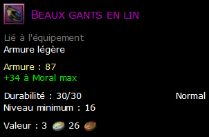 Beaux gants en lin