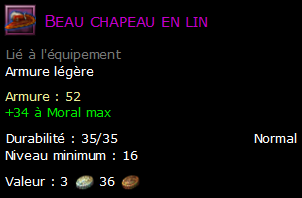 Beau chapeau en lin