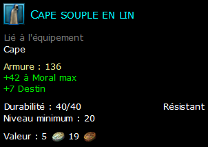 Cape souple en lin