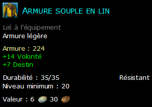 Armure souple en lin