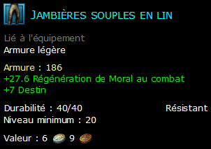 Jambières souples en lin