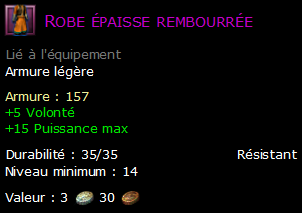 Robe épaisse rembourrée