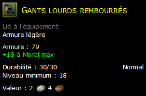 Gants lourds rembourrés