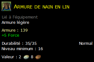 Armure de nain en lin