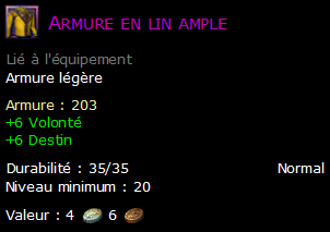 Armure en lin ample