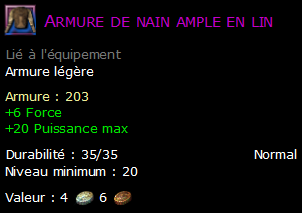 Armure de nain ample en lin