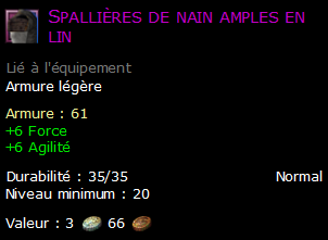 Spallières de nain amples en lin