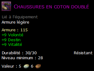 Chaussures en coton doublé