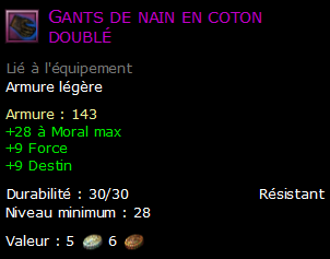 Gants de nain en coton doublé