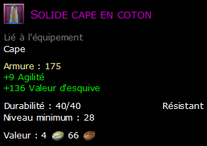 Solide cape en coton