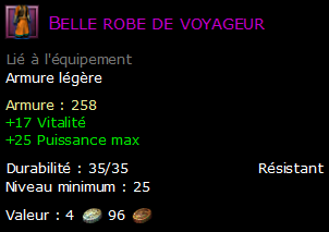 Belle robe de voyageur