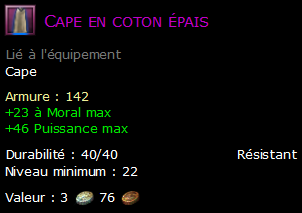 Cape en coton épais