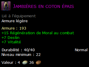 Jambières en coton épais