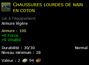 Chaussures lourdes de nain en coton