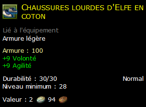 Chaussures lourdes d'Elfe en coton