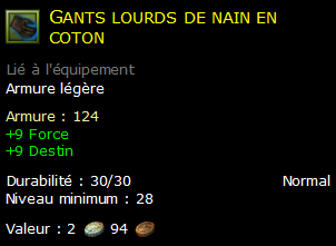 Gants lourds de nain en coton