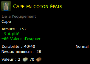 Cape en coton épais