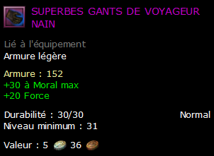 superbes gants de voyageur nain