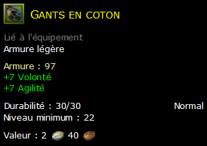 Gants en coton