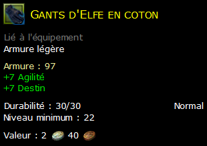 Gants d'Elfe en coton