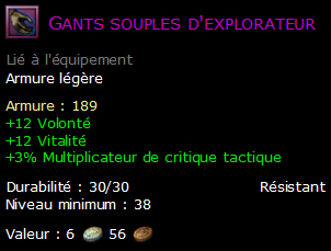 Gants souples d'explorateur