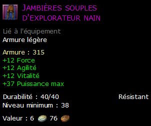 Jambières souples d'explorateur nain