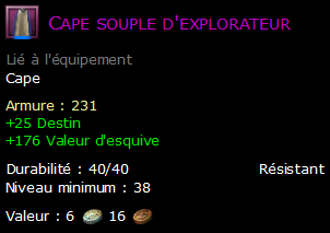 Cape souple d'explorateur