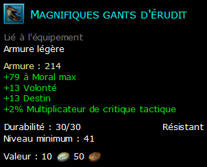 Magnifiques gants d'érudit