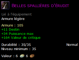 Belles spallières d'érudit