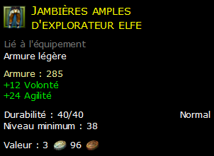 Jambières amples d'explorateur elfe