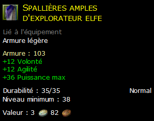 Spallières amples d'explorateur elfe