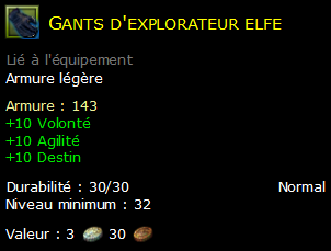 Gants d'explorateur elfe