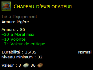 Chapeau d'explorateur