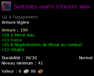 Superbes gants d'érudit nain