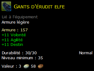 Gants d'érudit elfe