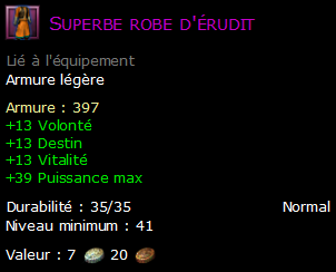 Superbe robe d'érudit