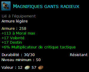 Magnifiques gants radieux