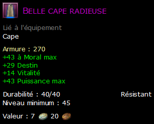 Belle cape radieuse