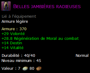 Belles jambières radieuses