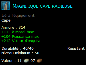 Magnifique cape radieuse