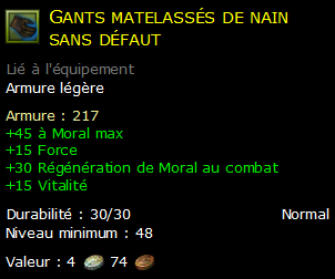 Gants matelassés de nain sans défaut