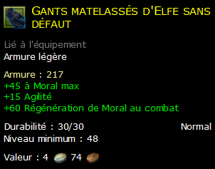 Gants matelassés d'Elfe sans défaut