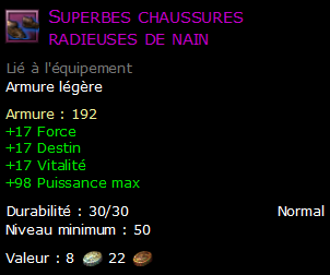 Superbes chaussures radieuses de nain