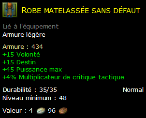 Robe matelassée sans défaut