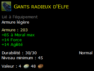 Gants radieux d'Elfe