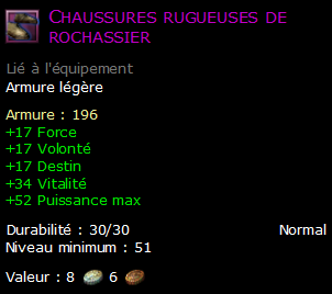 Chaussures rugueuses de rochassier