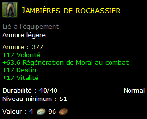 Jambières de rochassier