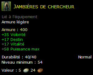 Jambières de chercheur